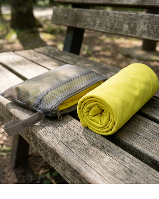 Kexle Cooling Workout Towel Lemon 12 x 42 in With Pouch