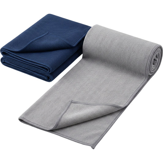Kexle Long Training Bench Towel Navy 18 x 48 in 2 Pack